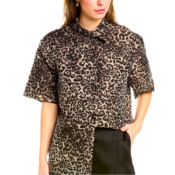 AllSaints Jemi Shirt - NWT - Sz. UK 16 - US 12 Golden Leopard ๐๐๐๐๐๐๐๐๐ - Picture 3 of 13